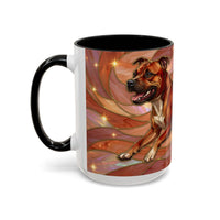 Warm Ember Staffy Stained Glass Style Mug