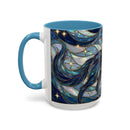 Sapphire Wolf Stained Glass Style Mug