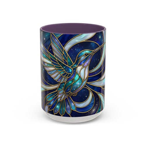 Sapphire Hummingbird Stained Glass Style Mug