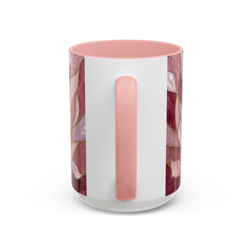 Pink Blossom Hummingbird Stained Glass Style Mug