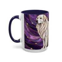 Amethyst Great Pyrenees Stained Glass Style Mug