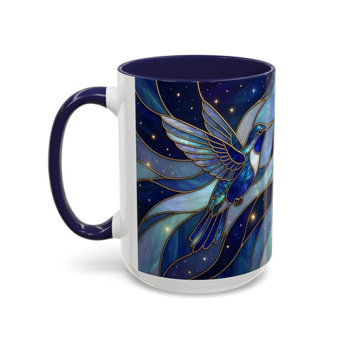 Midnight Hummingbird Stained Glass Style Mug