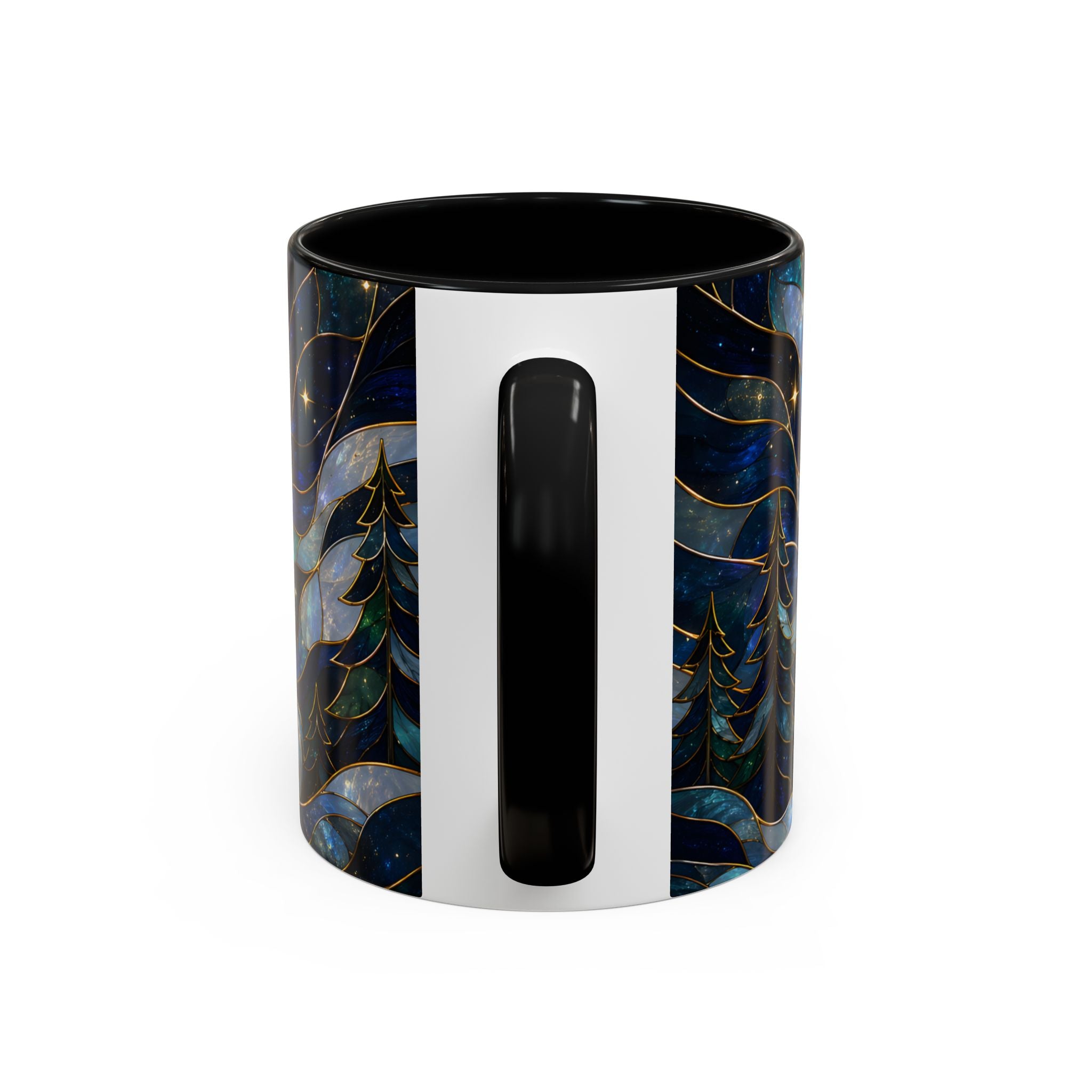 Moonlit Howl Wolf Stained Glass Style Mug