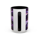 Amethyst Wolf Stained Glass Style Mug