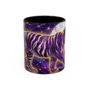 Celestial Purple Tiger Stained Glass Style Mug
