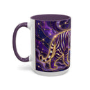 Celestial Purple Tiger Stained Glass Style Mug