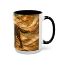 Honey Glow Chocolate Labrador Retriever Stained Glass Style Mug