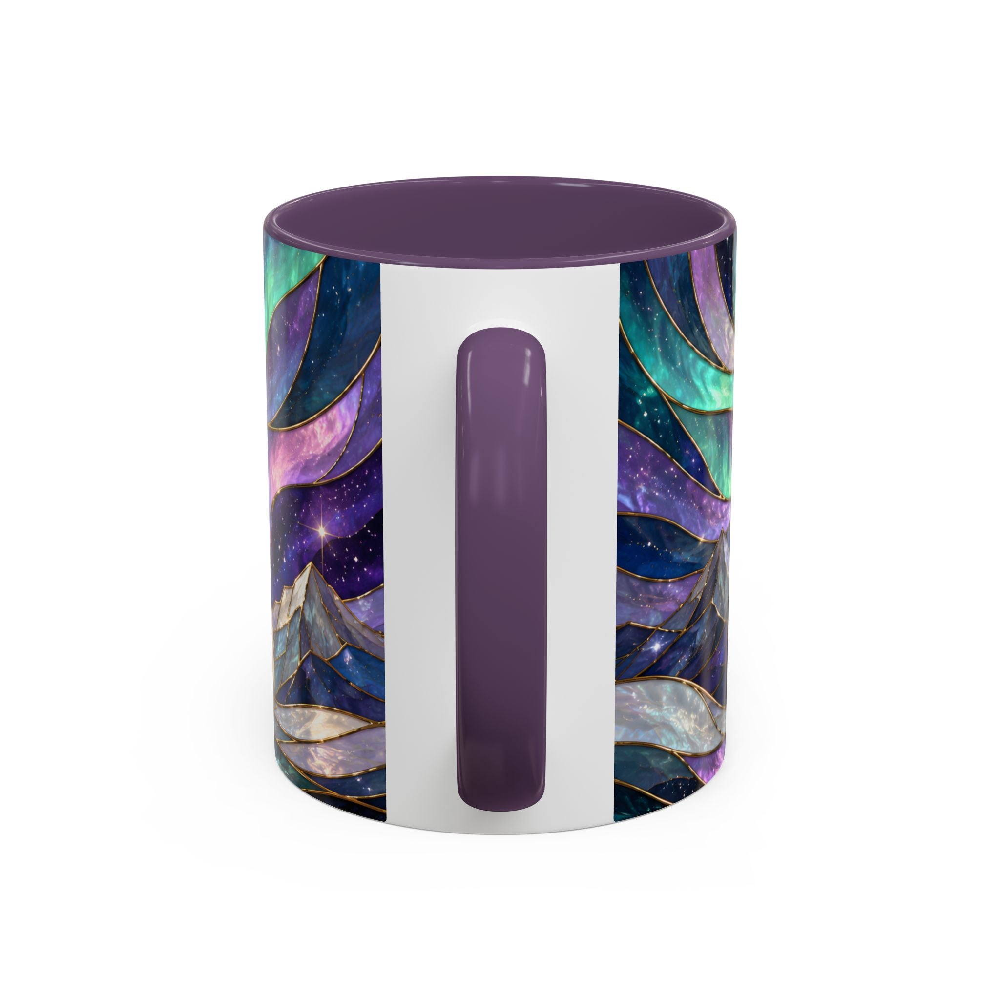 Aurora Peaks Great Pyrenees Stained Glass Style Mug