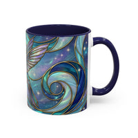Blue Breeze Hummingbird Stained Glass Style Mug