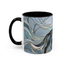 Mystical Blue Wolf Stained Glass Style Mug