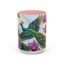 Flying Peacock Stained Glass Style Mug