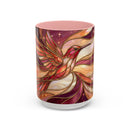 Rose Glow Hummingbird Stained Glass Style Mug