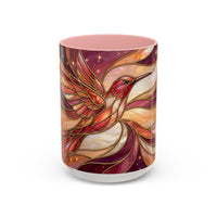 Rose Glow Hummingbird Stained Glass Style Mug