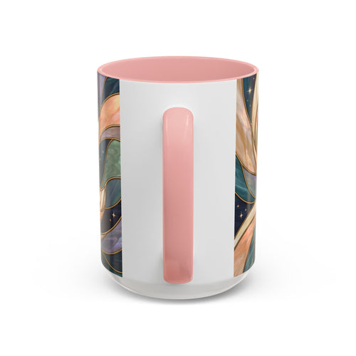 Teal Night Fox Stained Glass Style Mug