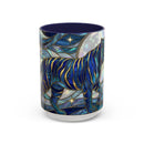 Sapphire Tiger Stained Glass Style Mug