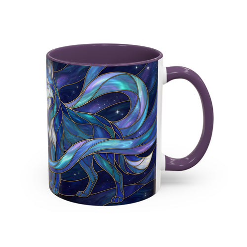 Wolf Kiss Stained Glass Style Mug