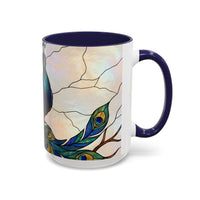 Minimal Peacock Stained Glass Style Mug