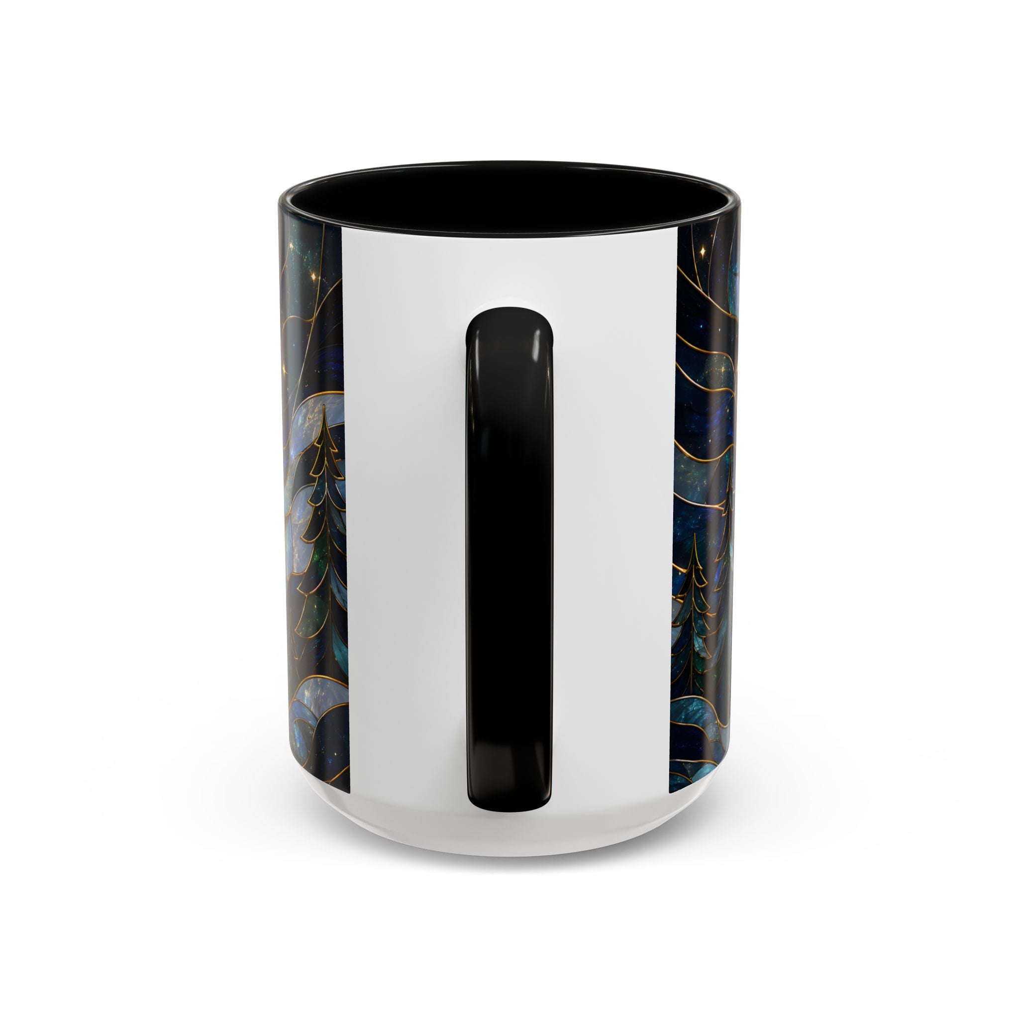 Moonlit Howl Wolf Stained Glass Style Mug