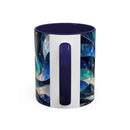 Northern Glow Wolf Stained Glass Style Mug