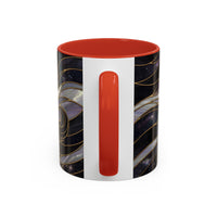 Obsidian Wolf Stained Glass Style Mug