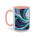 Aurora Wolf Stained Glass Style Mug