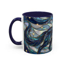 Sapphire Wolf Stained Glass Style Mug