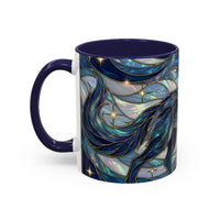 Sapphire Wolf Stained Glass Style Mug