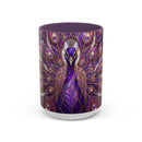 Purple Peacock Stained Glass Style Mug
