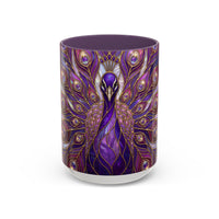 Purple Peacock Stained Glass Style Mug