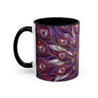 Purple Peacock Stained Glass Style Mug