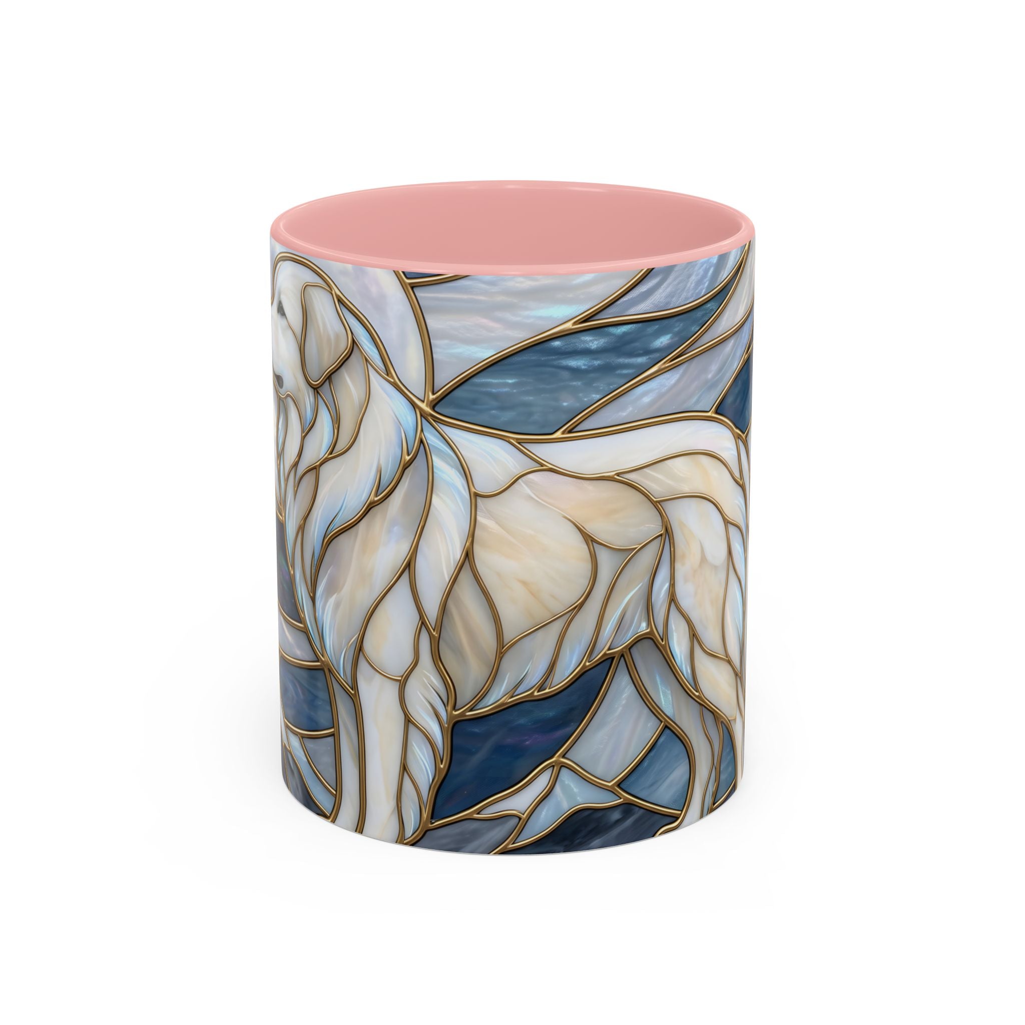 Moonlight Great Pyrenees Stained Glass Style Mug