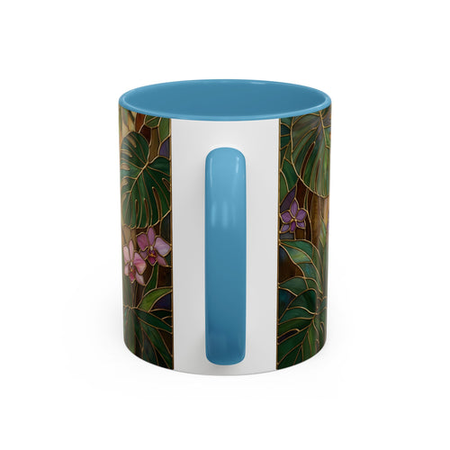 Tropical Hummingbird Stained Glass Style Mug