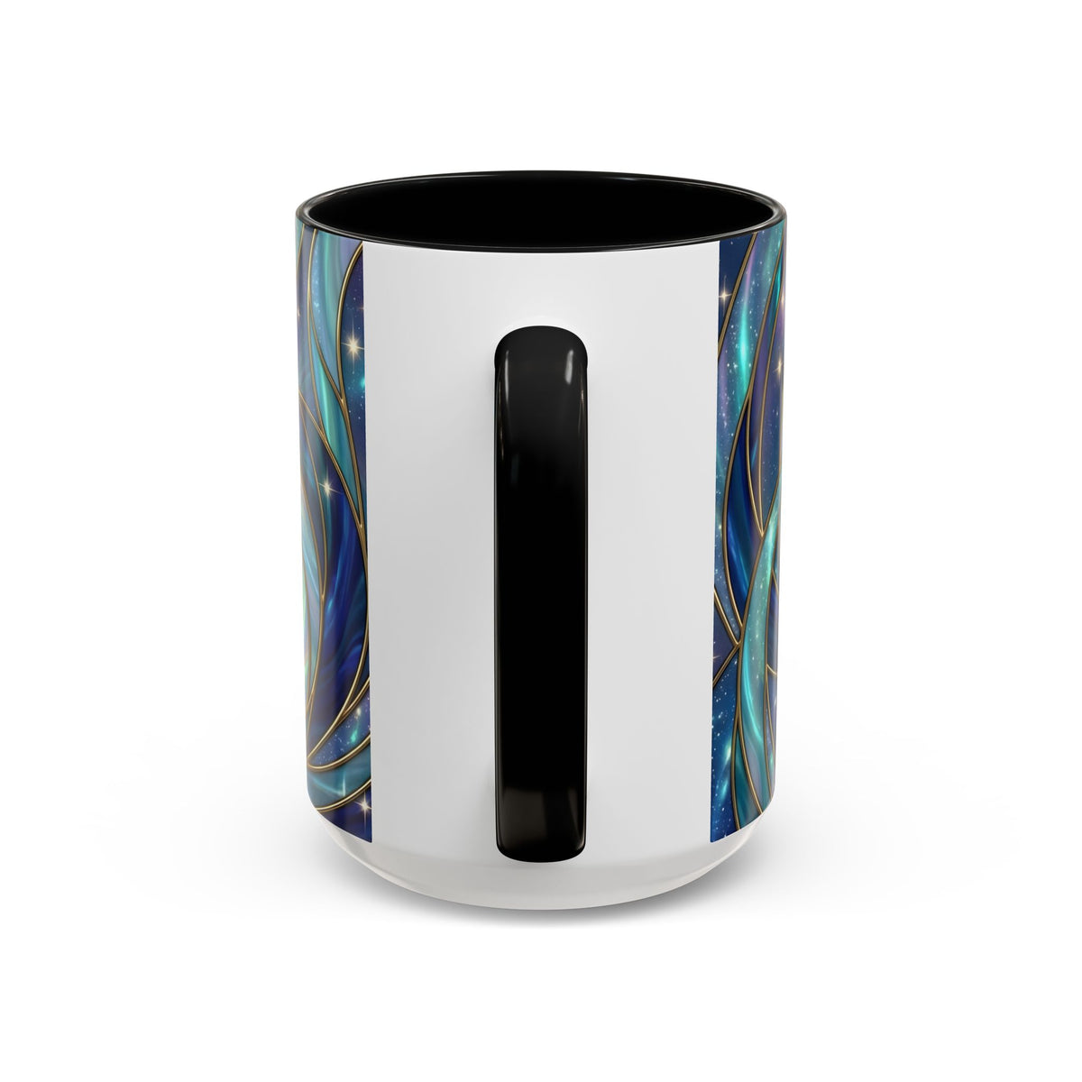 Blue Breeze Hummingbird Stained Glass Style Mug