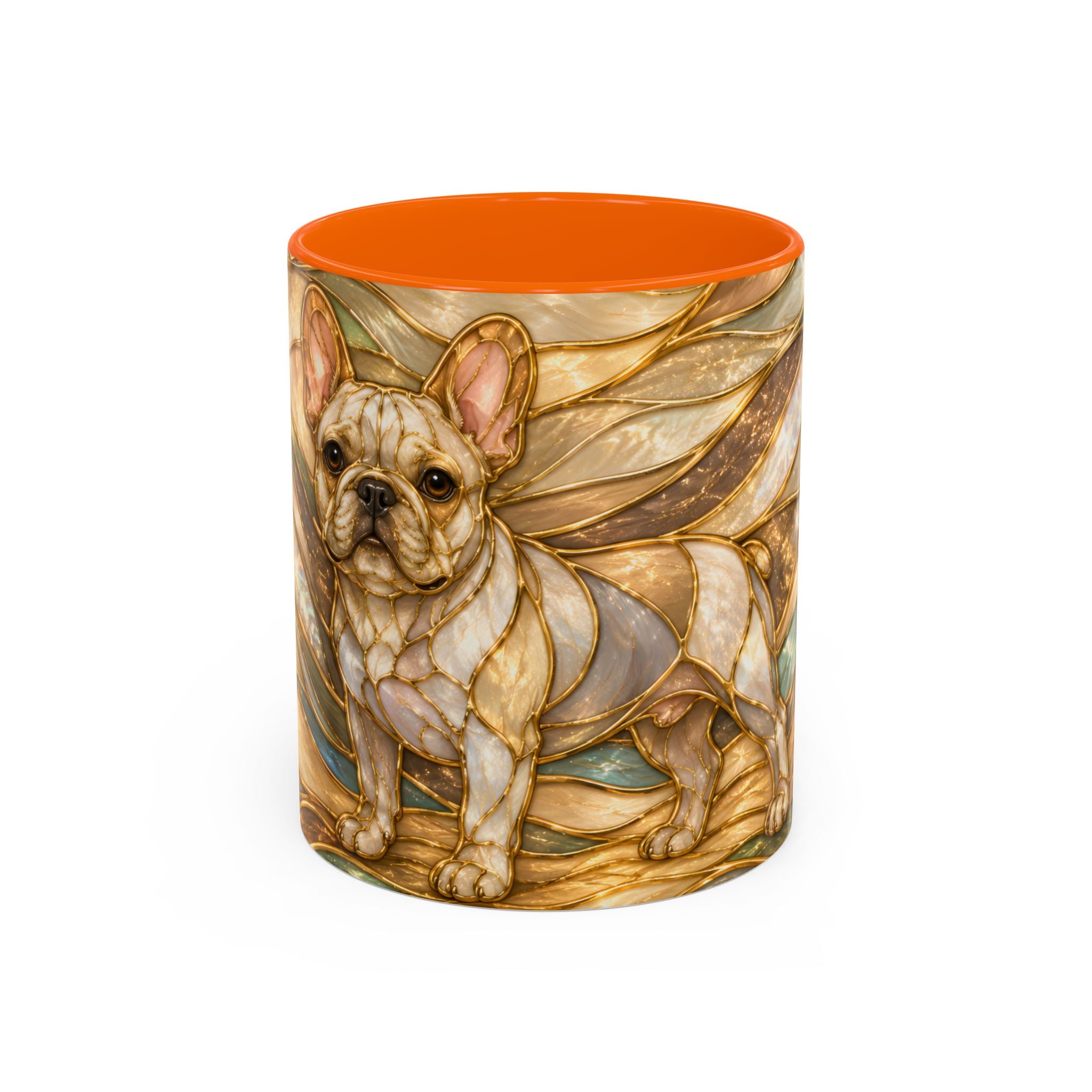 Golden Glow French Bulldog Stained Glass Style Mug