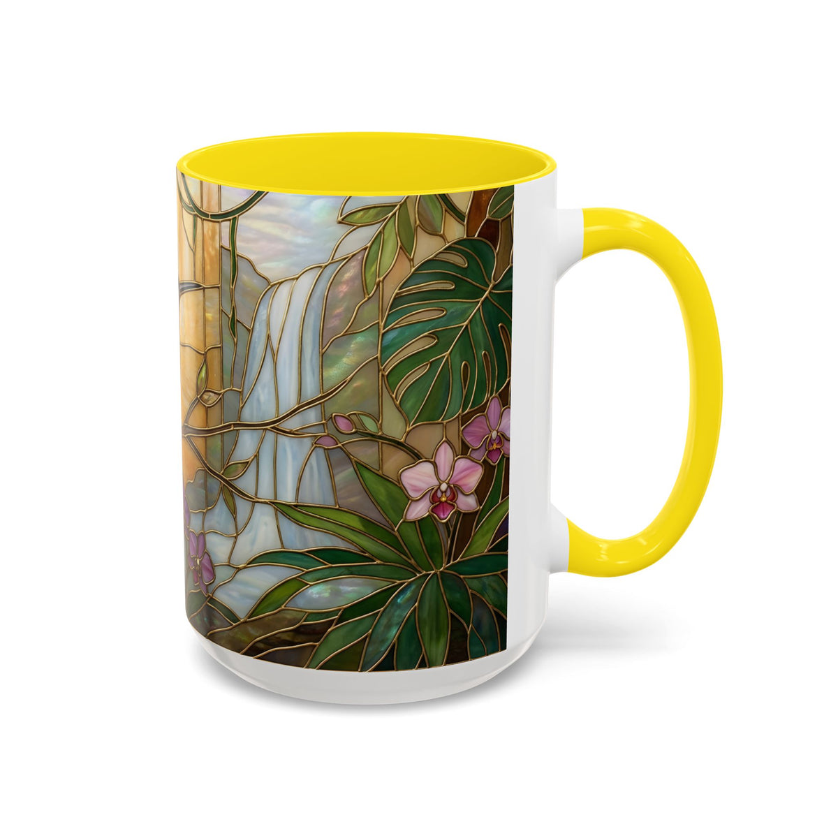 Tropical Hummingbird Stained Glass Style Mug