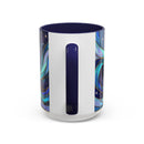 Aurora Wolf Stained Glass Style Mug