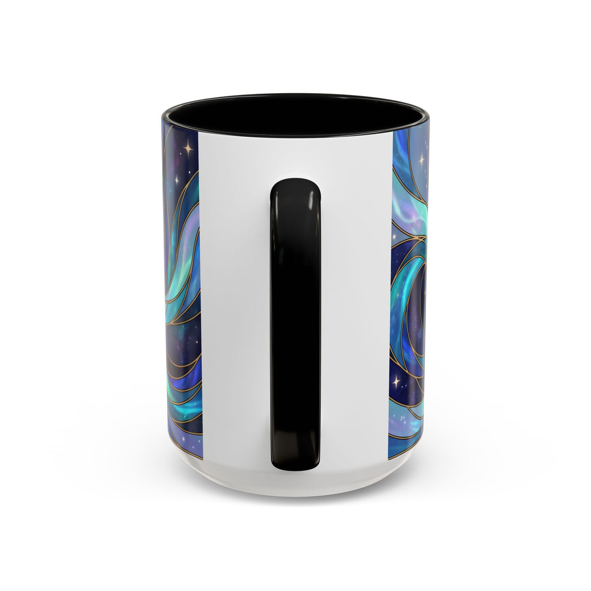 Aurora Wolf Stained Glass Style Mug