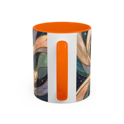 Teal Night Fox Stained Glass Style Mug
