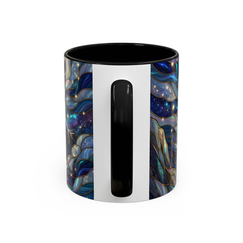 Storm Sky Wolf Stained Glass Style Mug