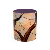 Dusk Owl Stained Glass Style Mug