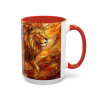Wildfire Lion Stained Glass Mug