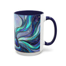 Aurora Wolf Stained Glass Style Mug