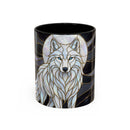 Night Wolf Stained Glass Style Mug