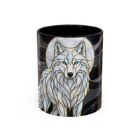 Night Wolf Stained Glass Style Mug