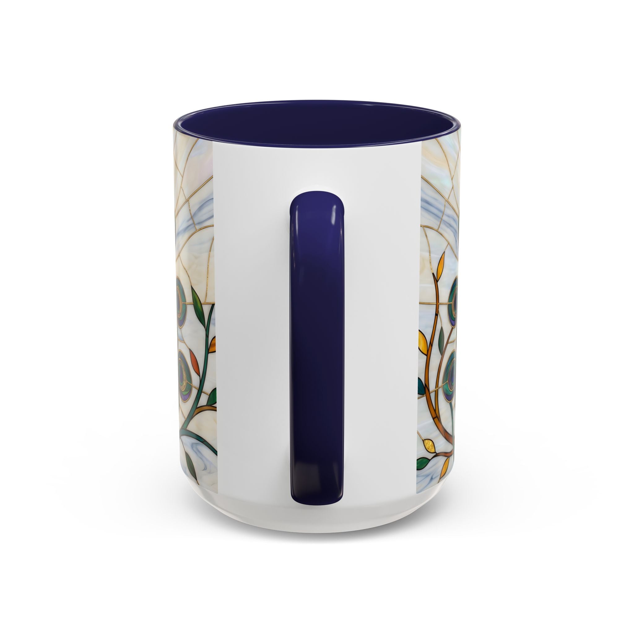 Classic Peacock Stained Glass Style Mug