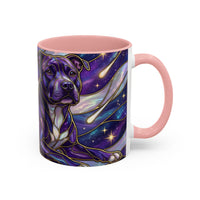 Cosmic Glow Staffy Stained Glass Style Mug