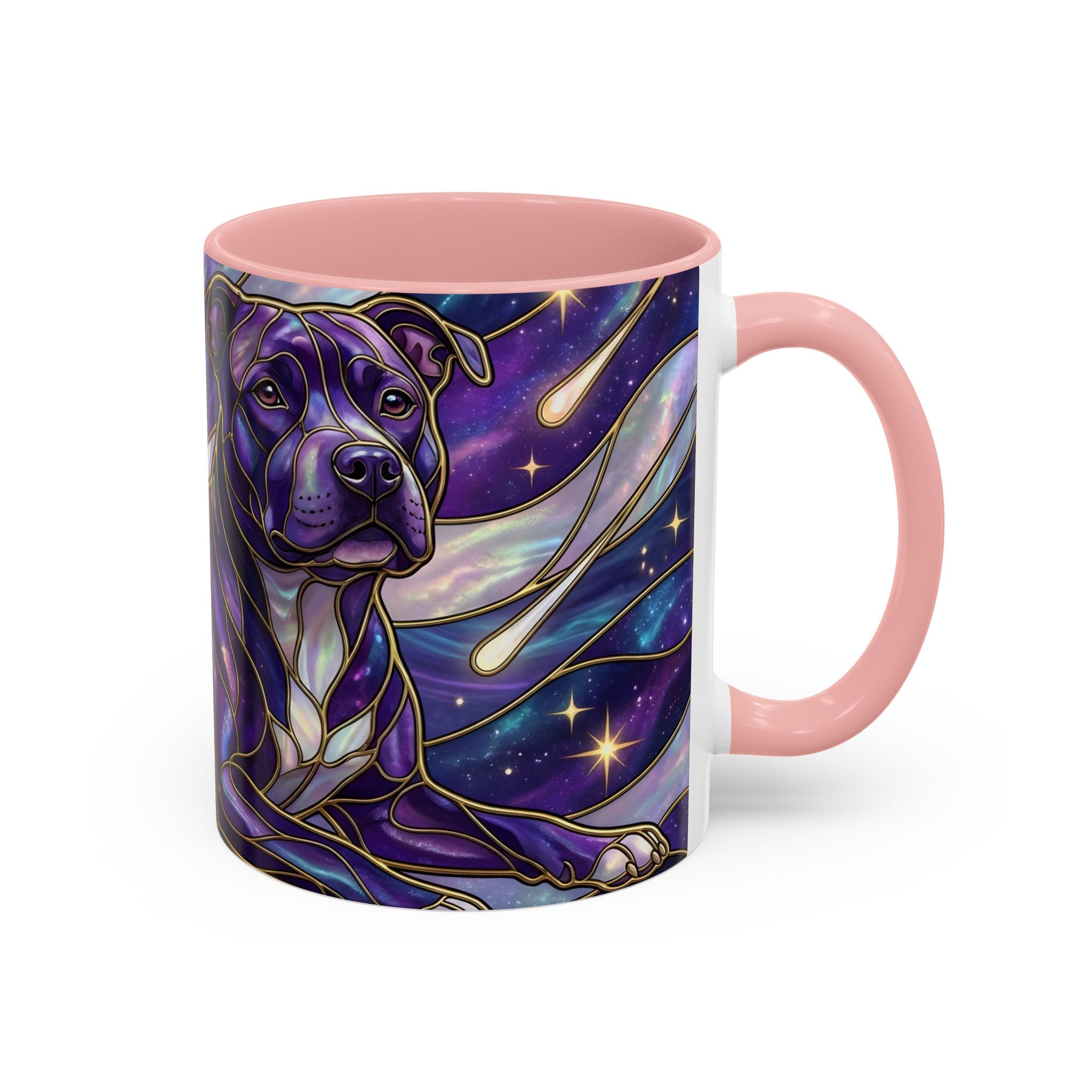 Cosmic Glow Staffy Stained Glass Style Mug