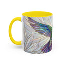 Rainbow Hummingbird Stained Glass Style Mug