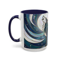 Moon Howl Wolf Stained Glass Style Mug