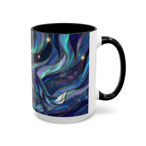 Aurora Howl Wolf Stained Glass Style Mug